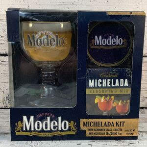 Modelo Michelada Kit Schooner Glass Coaster Seasoning Mix‎ 1 oz NEW